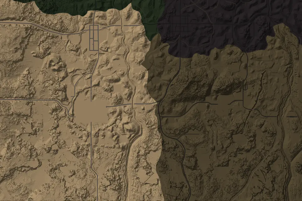 The Wasteland on the Navezgane map