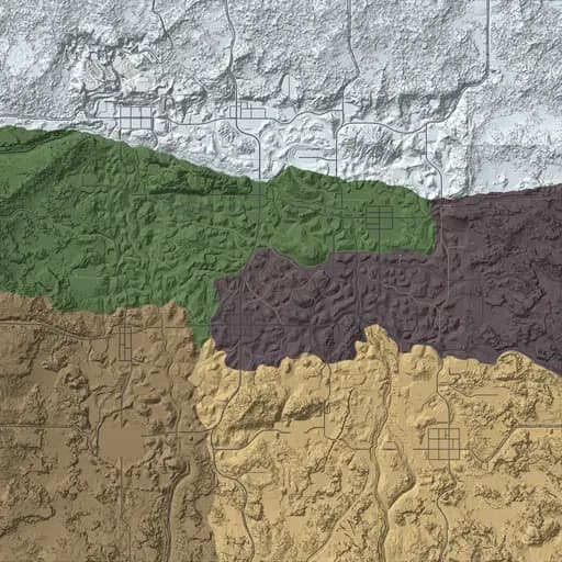 The five trader compounds on the Navezgane map