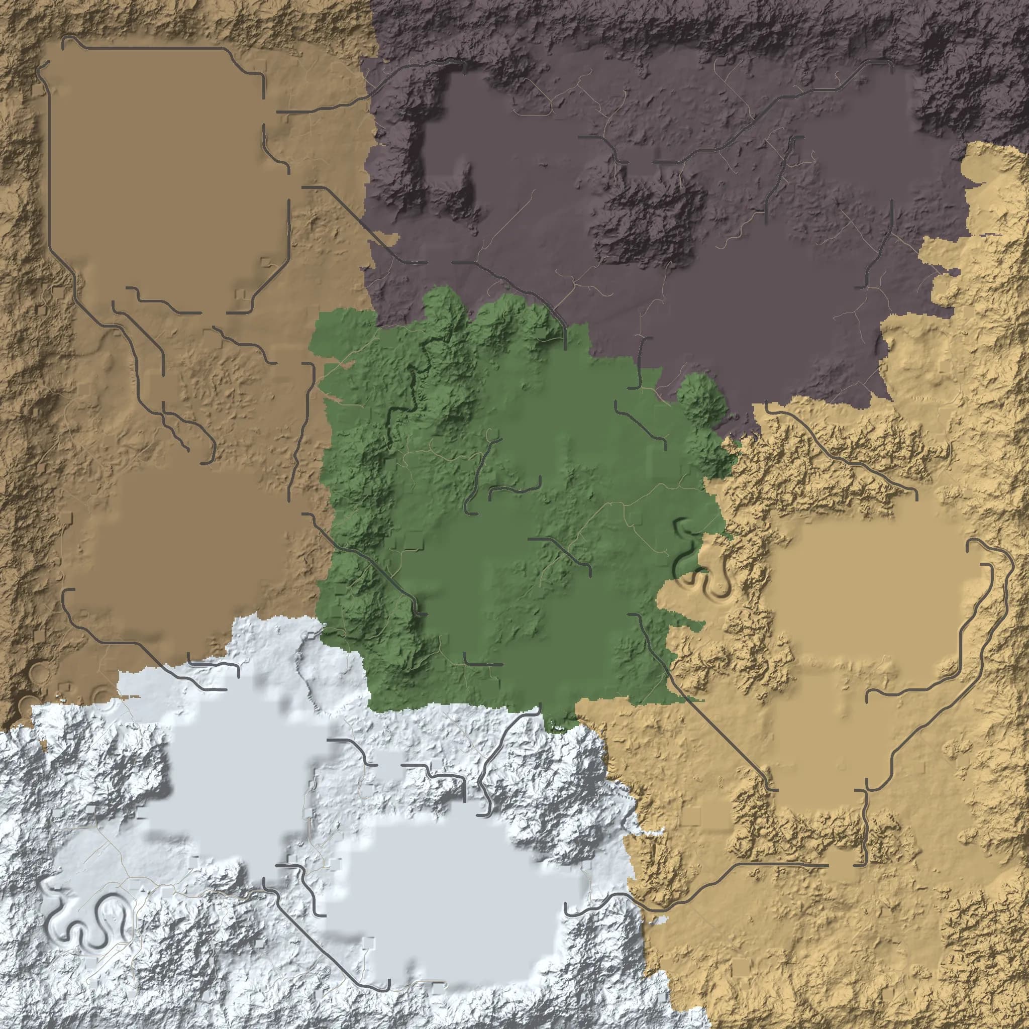 Pregen06k01 map — terrain, biomes and roads from the game's world files
