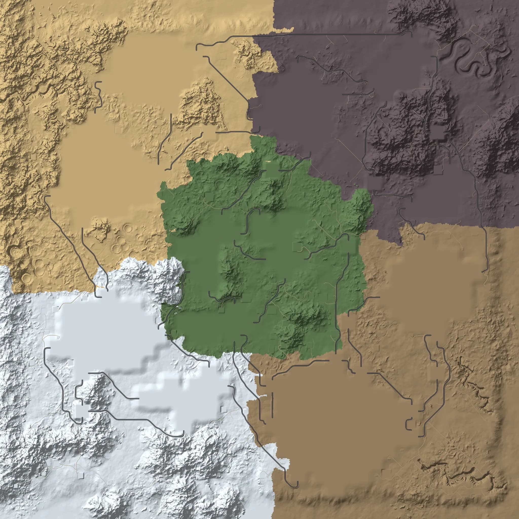 Pregen06k02 map — terrain, biomes and roads from the game's world files