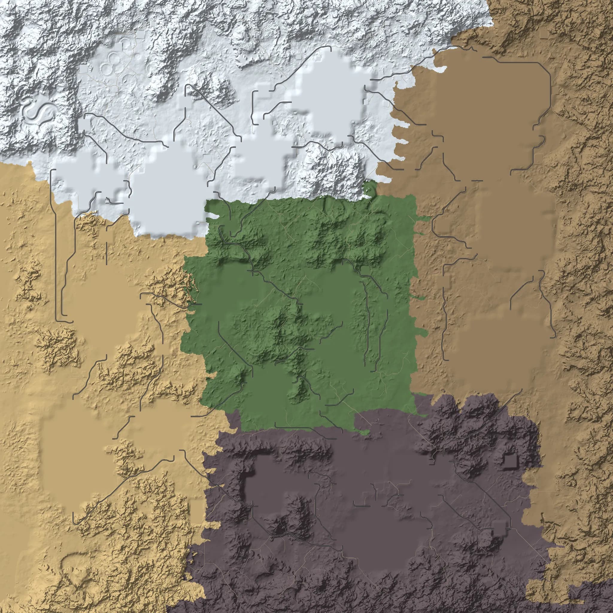 Pregen08k01 map — terrain, biomes and roads from the game's world files