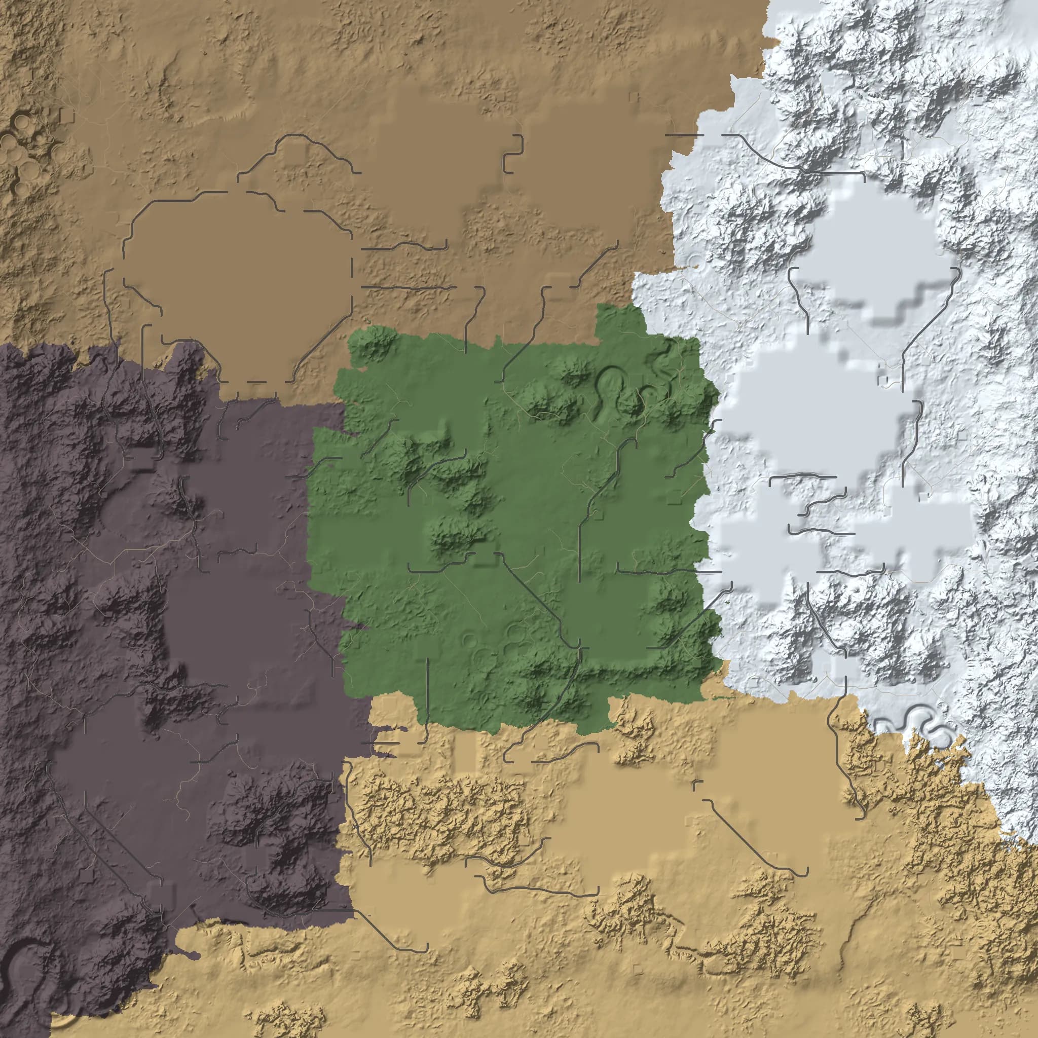 Pregen08k02 map — terrain, biomes and roads from the game's world files