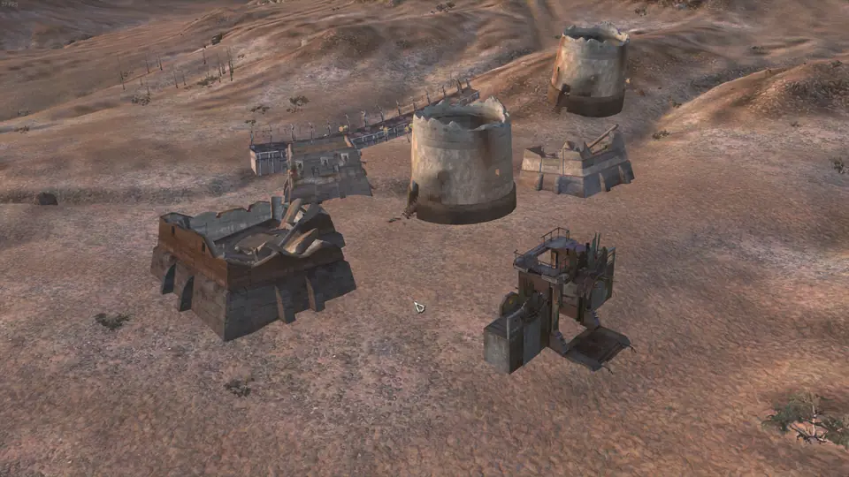 Berserker Village, an outpost in Kenshi