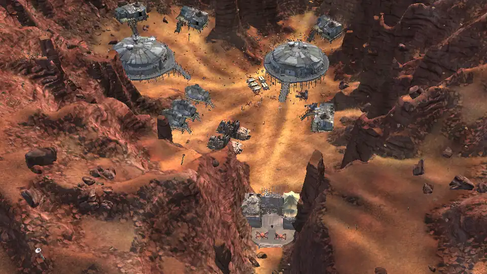 Crab Town, an outpost in Kenshi