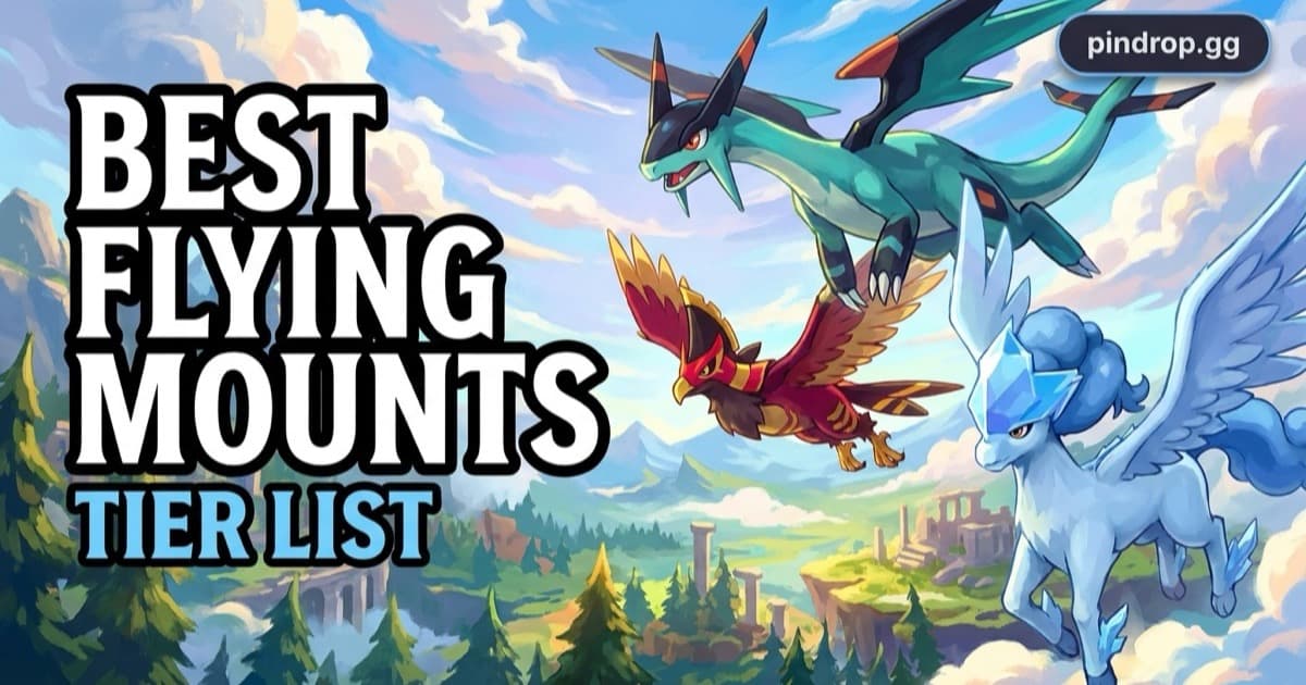 Best flying mounts in Palworld — Jetragon, Beakon and expansion flyers in the air over Palpagos