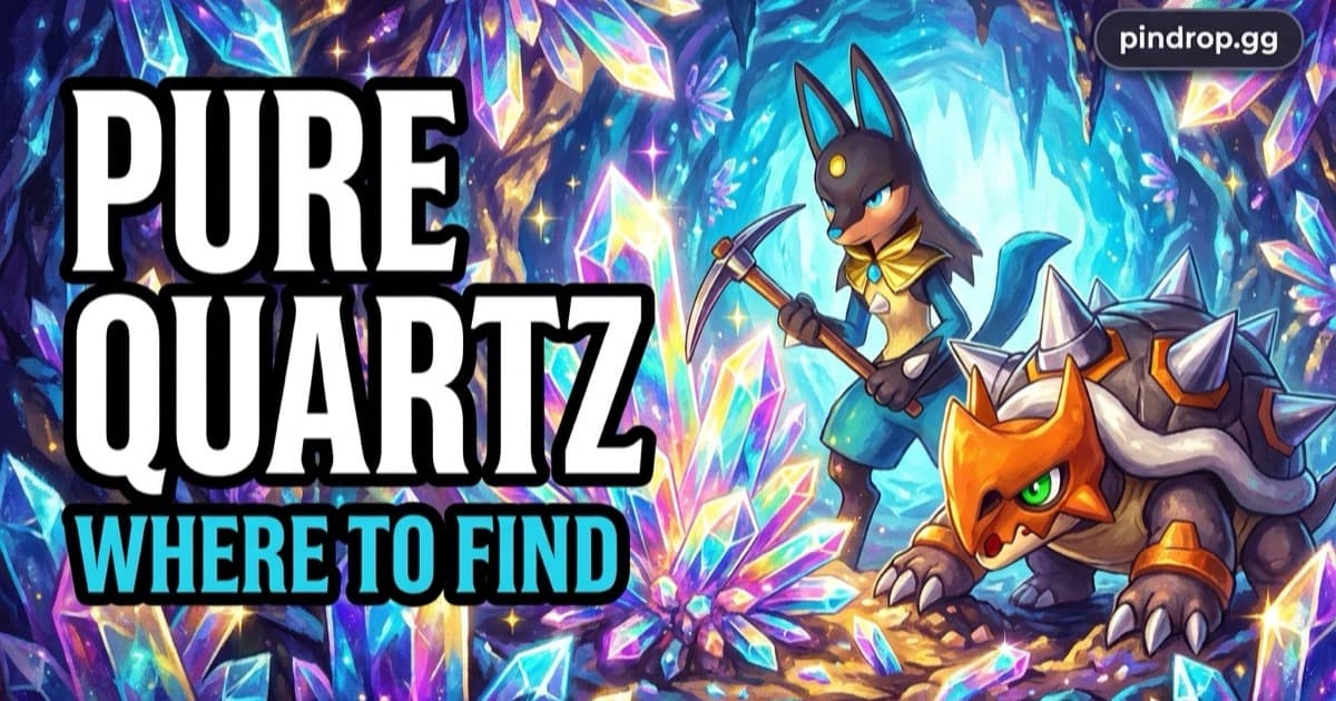 Where to get Pure Quartz in Palworld — Pure Quartz node cluster in the Astral Mountains