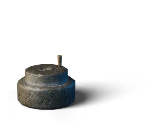 Grinding Stones, a render of the crafting station