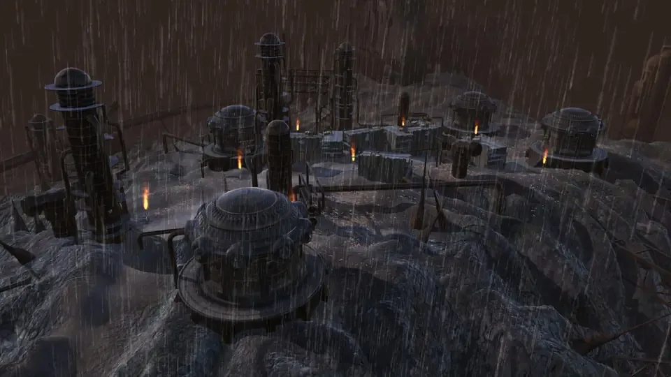 Black Desert City, the Skeleton town with the Robotics Shop, in Kenshi
