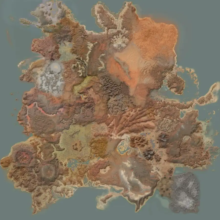 Map of Kenshi with every town marked