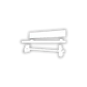 Wooden Bench with Backrest