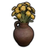Clay Vase with Dandelion