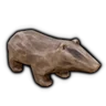 Wooden Badger Figurine