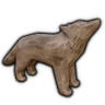 Wooden Wolf Figurine