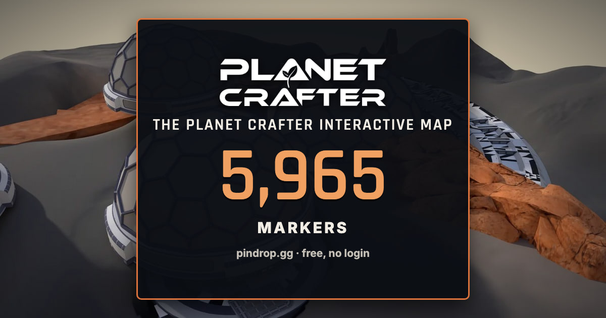 Planet Crafter Blazar Quartz Map: 54 Locations