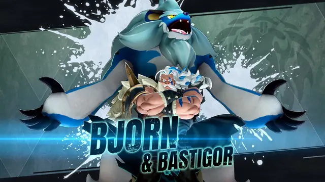 Bastigor and Bjorn on the game's boss-intro card