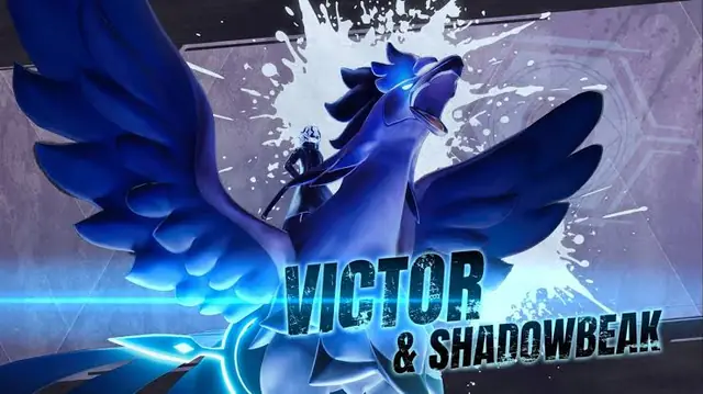 Shadowbeak and Victor on the game's boss-intro card