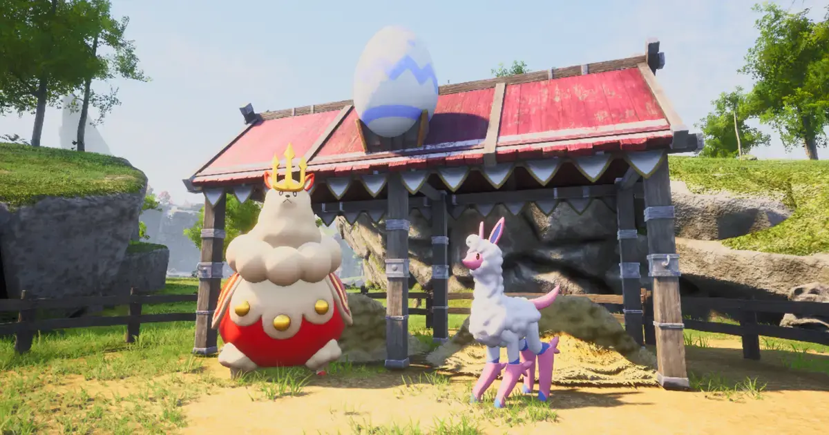 A Breeding Farm with a Pal Egg and the Pals that use it