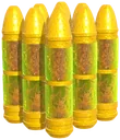 Toxic artillery shells pack