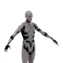 Hunched pale cannibal
