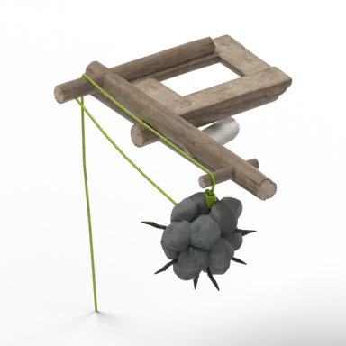 Trap Swinging Rock In Tree — rendered from the game's model