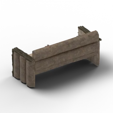 Wood Couch — rendered from the game's model